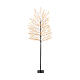 Árvore natalina preta 180 cm 720 luzes micro LED branco extra quente int/ext s2