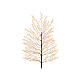 Árvore natalina preta 180 cm 720 luzes micro LED branco extra quente int/ext s4