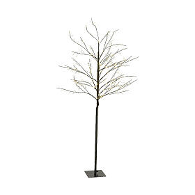 Beleuchteter Baum, schwarz, 180 cm hoch, 720 warmweiße MicroLEDs, für den Innen- und Außenbereich