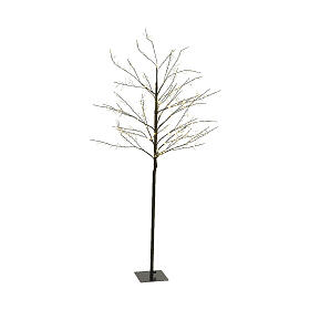 Árbol luminoso 180 cm navideño 720 micro LED blanco cálido int ext negro