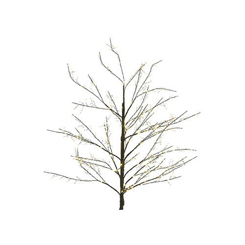 Árbol luminoso 180 cm navideño 720 micro LED blanco cálido int ext negro 4