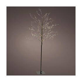 Árvore Natal preta 180 cm 720 luzes micro LED branco quente int/ext