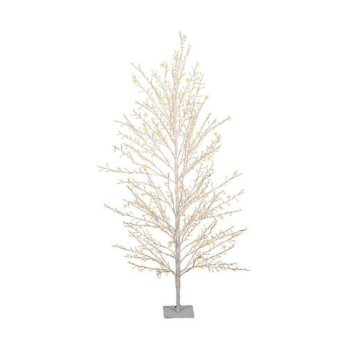 Beleuchteter Baum, weiß, 150 cm hoch, 1350 warmweiße MicroLEDs, für den Innen- und Außenbereich 2