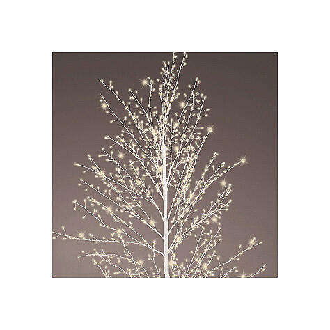 Beleuchteter Baum, weiß, 150 cm hoch, 1350 warmweiße MicroLEDs, für den Innen- und Außenbereich 3