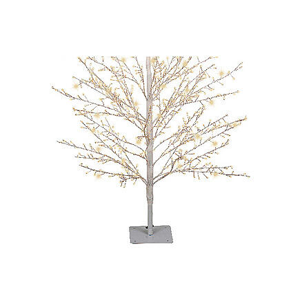 Beleuchteter Baum, weiß, 150 cm hoch, 1350 warmweiße MicroLEDs, für den Innen- und Außenbereich 4