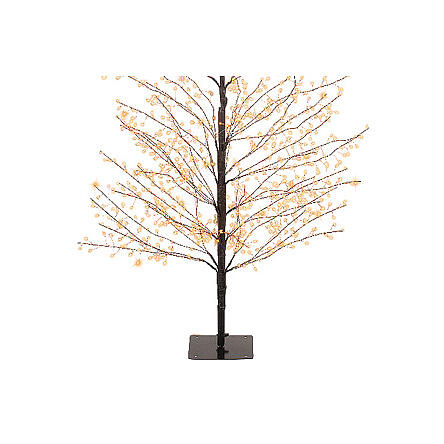 Beleuchteter Baum, schwarz, 150 cm hoch, 1350 klassisch warme MicroLEDs, für den Innen- und Außenbereich 4