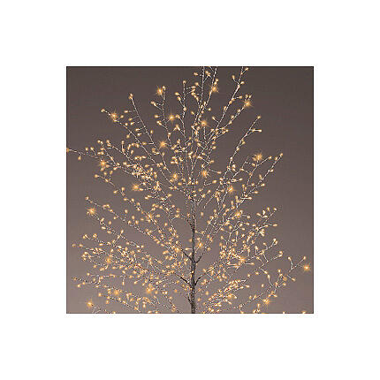 Albero luminoso nero 1350 micro LED luce extra calda 150 cm int est 3