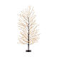Albero luminoso nero 1350 micro LED luce extra calda 150 cm int est s2