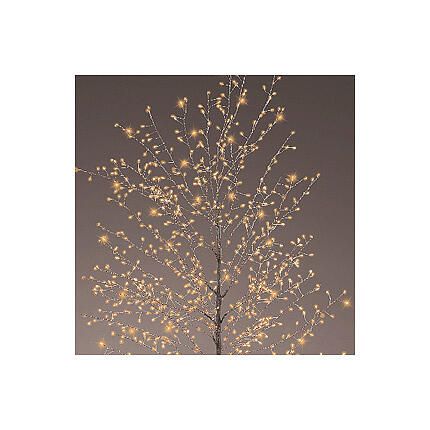 Árvore luminosa preta 1350 luzes micro LED branco extra quente 150 cm galhos flexíveis int/ext 3