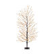 Árvore luminosa preta 1350 luzes micro LED branco extra quente 150 cm galhos flexíveis int/ext s2
