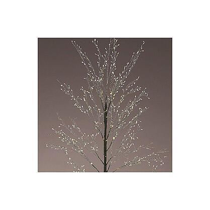 Albero luminoso Natale 150 cm bianco caldo 1350 microLED nero int est  4