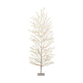 Beleuchteter Baum, weiß, 180 cm hoch, 1755 warmweiße MicroLEDs, für den Innen- und Außenbereich