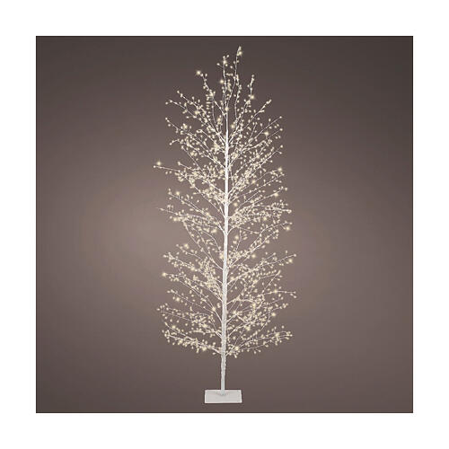 Beleuchteter Baum, weiß, 180 cm hoch, 1755 warmweiße MicroLEDs, für den Innen- und Außenbereich 1