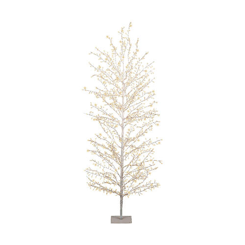 Beleuchteter Baum, weiß, 180 cm hoch, 1755 warmweiße MicroLEDs, für den Innen- und Außenbereich 2