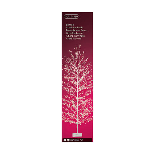 Árbol de Navidad luminoso 180 cm blanco cálido 1755 micro led int ext 5