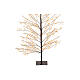 Black LED light tree, extra warm white, 70 in, 1755 micro LEDs, in/outdoor s4