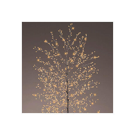 Árbol de Navidad negro 1755 micro LED luminoso 180 cm blanco extra cálido int ext 3