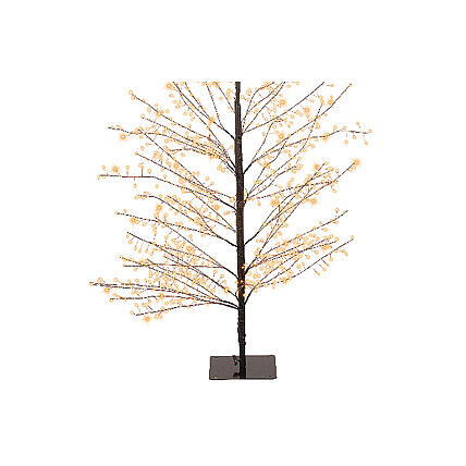 Albero di Natale nero 1755 micro LED luminoso 180 cm bianco extra caldo int est 4