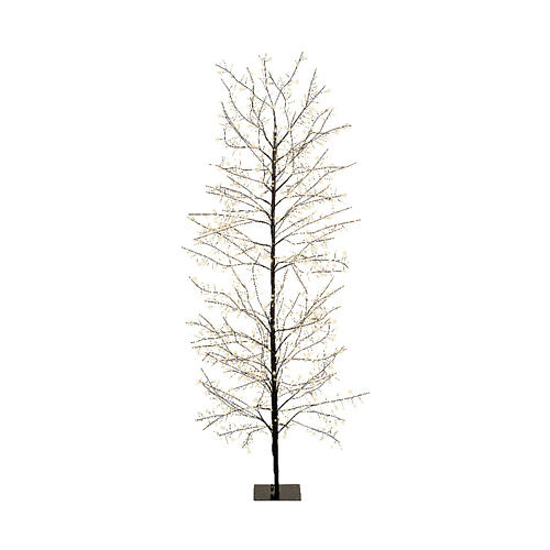 Black LED light tree, warm white, 70 in, 1755 micro LEDs, in/outdoor 2