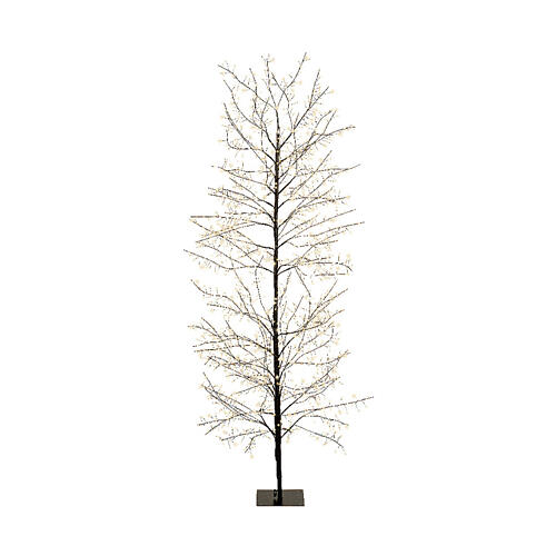 Árbol navideño 180 cm luminoso negro 1755 microLED blanco cálido int ext 2