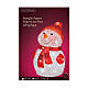 Snowman, 40 cold white LED lights, battery operated, acrylic, 14 in, IN/OUTDOOR s5