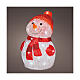 Snowman 40 battery-powered ice white acrylic LEDs 35 cm int s1