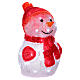 Snowman 40 battery-powered ice white acrylic LEDs 35 cm int s4