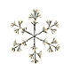 Silver snowflake, 192 warm white LEDs, flickering light, 20 in, in/outdoor s2
