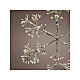 Silver snowflake, 192 warm white LEDs, flickering light, 20 in, in/outdoor s3