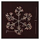 Silver snowflake, 192 warm white LEDs, flickering light, 20 in, in/outdoor s6