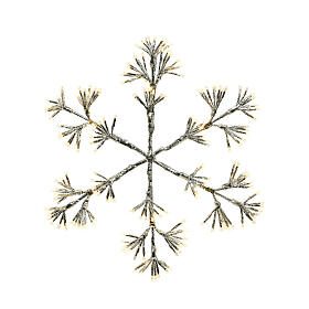 Snowflake decoration 192 LED warm light intermittent effect silver 50 cm int ext