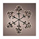 Fiocco di neve luminoso natalizio 192 LED luce calda 50 cm int est nero effetto intermittente  s1