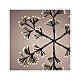 Fiocco di neve luminoso natalizio 192 LED luce calda 50 cm int est nero effetto intermittente  s3