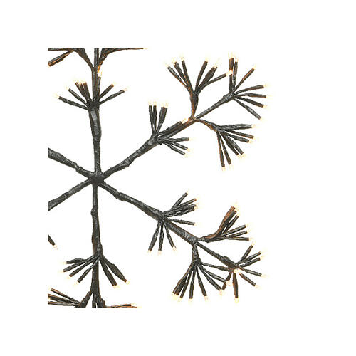 Luminous Christmas snowflake 192 LEDs warm light 50 cm indoor outdoor black int effect 4