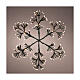 Luminous Christmas snowflake 192 LEDs warm light 50 cm indoor outdoor black int effect s1