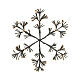 Luminous Christmas snowflake 192 LEDs warm light 50 cm indoor outdoor black int effect s2