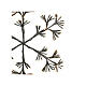 Luminous Christmas snowflake 192 LEDs warm light 50 cm indoor outdoor black int effect s4