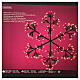 Luminous Christmas snowflake 192 LEDs warm light 50 cm indoor outdoor black int effect s5