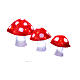 Trio cogumelos luminosos 72 luzes LED branco frio int/ext acrílico s4