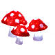Trio cogumelos luminosos 72 luzes LED branco frio int/ext acrílico s5