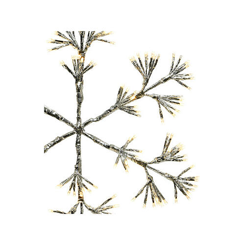 Silver snowflake, 336 warm white LEDs, flickering light, 30 in, in/outdoor 4