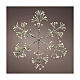 Silver snowflake, 336 warm white LEDs, flickering light, 30 in, in/outdoor s1