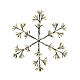 Silver snowflake, 336 warm white LEDs, flickering light, 30 in, in/outdoor s2