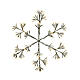 Snowflake 336 LED flashing light warm white silver interior 80 cm s2