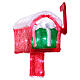 Caixa de correio natalina luminosa 60 luzes LED branco frio temporizador int/ext 100 cm s5