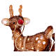 Babbo Natale sulla slitta con renna 90 LED luce fredda acrilico int est 50x85x35 cm s5