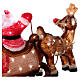 Babbo Natale sulla slitta con renna 90 LED luce fredda acrilico int est 50x85x35 cm s7