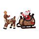 Babbo Natale sulla slitta con renna 90 LED luce fredda acrilico int est 50x85x35 cm s3