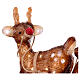 Babbo Natale sulla slitta con renna 90 LED luce fredda acrilico int est 50x85x35 cm s6