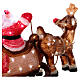 Babbo Natale sulla slitta con renna 90 LED luce fredda acrilico int est 50x85x35 cm s8